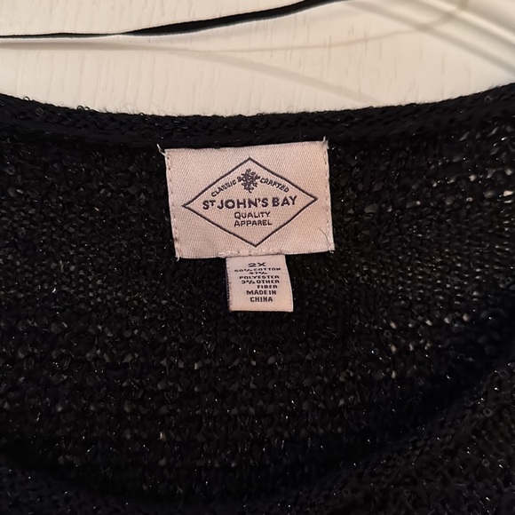 St Johns Bay Womens Sequin Sweater NWT 2x - Picture 2 of 6